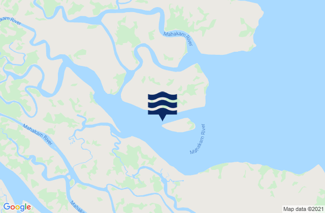 Sungai Kutei, Indonesiaの潮見表地図