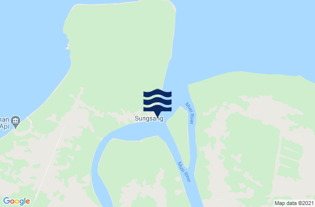 Sungsang, Indonesiaの潮見表地図