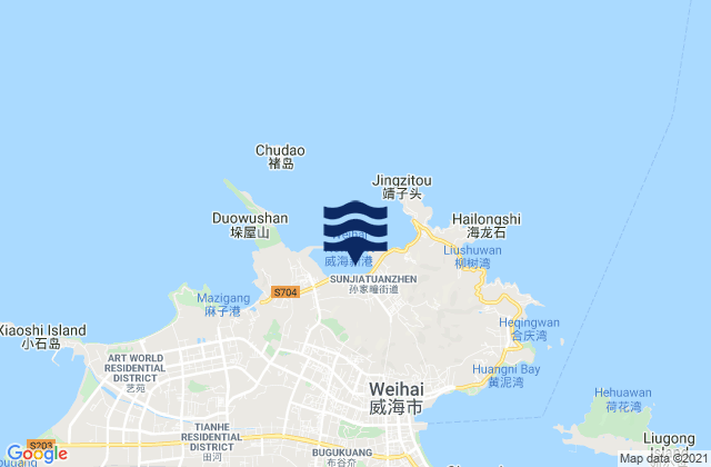 Sunjiatuan, Chinaの潮見表地図