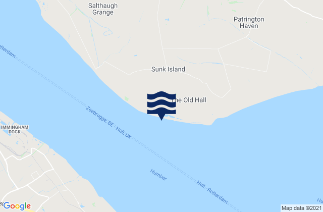 Sunk Island, United Kingdomの潮見表地図