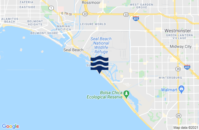 Sunset Beach, United Statesの潮見表地図
