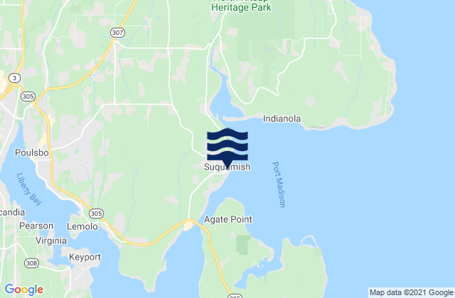 Suquamish, United Statesの潮見表地図