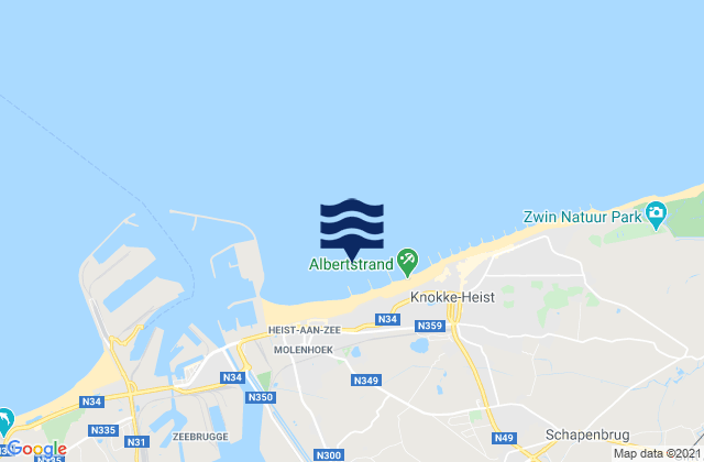 Surfers Paradise, Netherlandsの潮見表地図