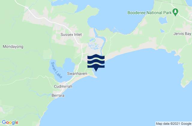 Sussex Inlet, Australiaの潮見表地図