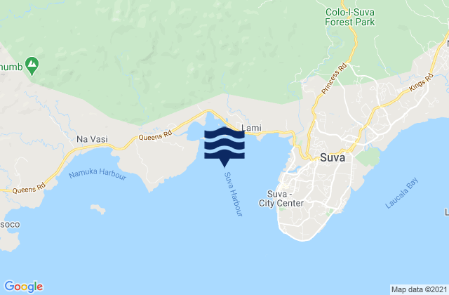 Suva, Fijiの潮見表地図