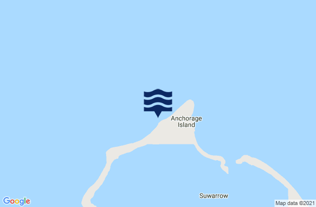 Suwarrow (Suvarov) Island, American Samoaの潮見表地図