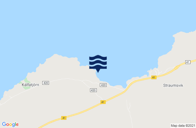 Sveitarfélagið Vogar, Icelandの潮見表地図
