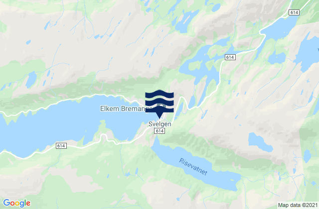 Svelgen, Norwayの潮見表地図