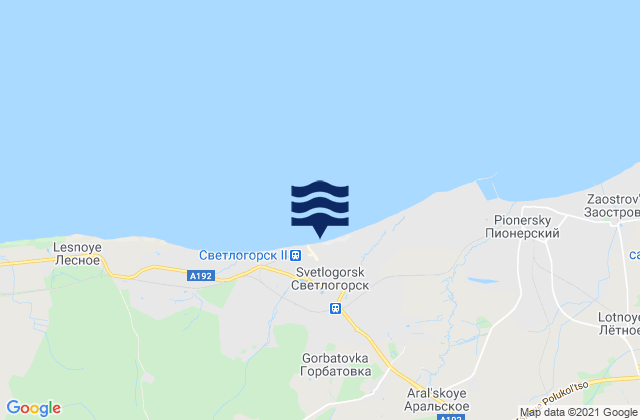 Svetlogorsk, Russiaの潮見表地図