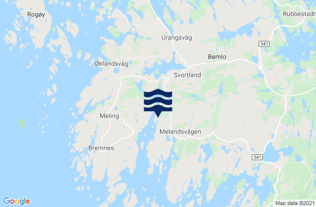 Svortland, Norwayの潮見表地図