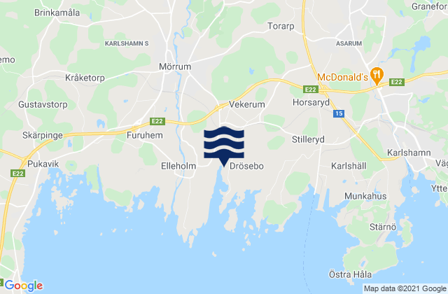 Svängsta, Swedenの潮見表地図