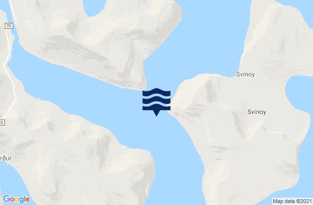 Svínoyarfjørður, Faroe Islandsの潮見表地図