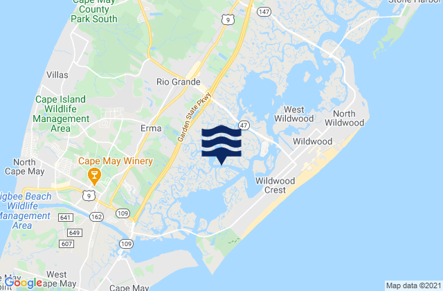 Swain Channel (Taylor Sound), United Statesの潮見表地図