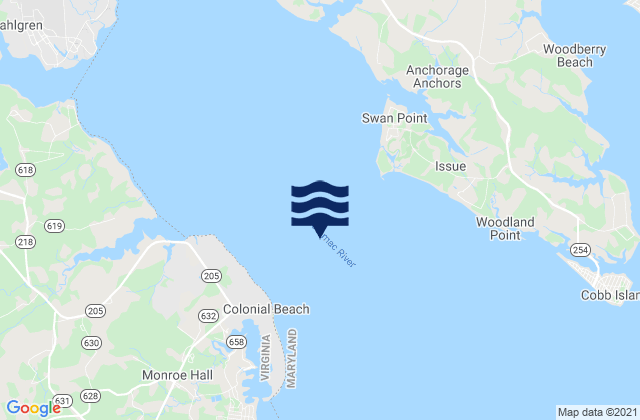 Swan Point, United Statesの潮見表地図
