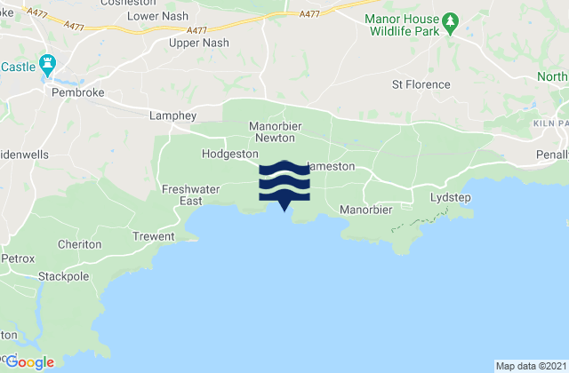 Swanlake Bay Beach, United Kingdomの潮見表地図