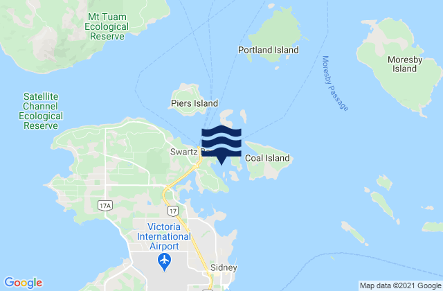 Swartz Bay, United Statesの潮見表地図