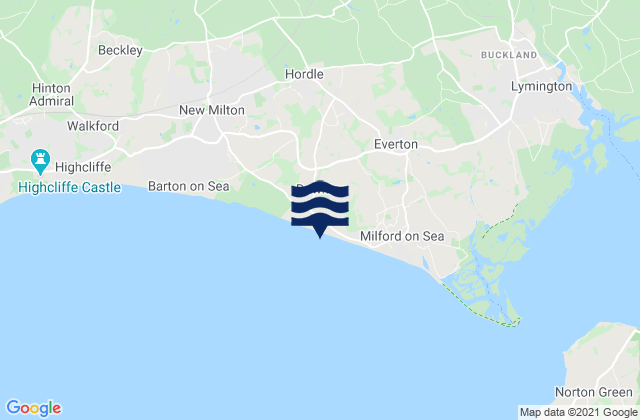 Sway, United Kingdomの潮見表地図