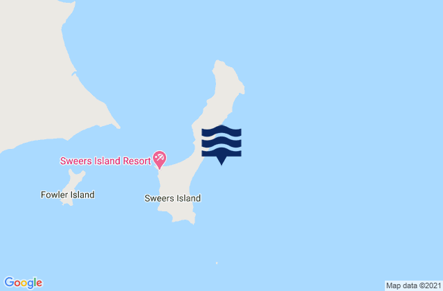 Sweers Island, Australiaの潮見表地図