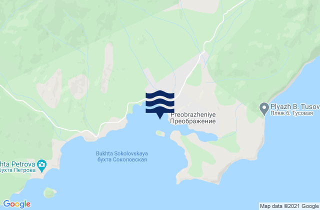 Syaukhu Bay, Russiaの潮見表地図