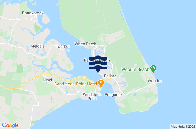 Sylvan Beach, Australiaの潮見表地図