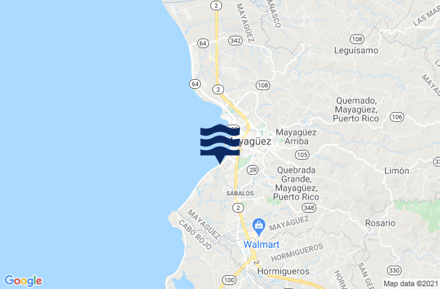 Sábalos Barrio, Puerto Ricoの潮見表地図