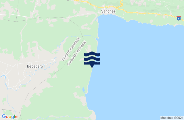 Sánchez, Dominican Republicの潮見表地図