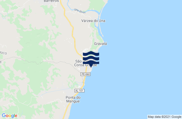 São José da Coroa Grande, Brazilの潮見表地図