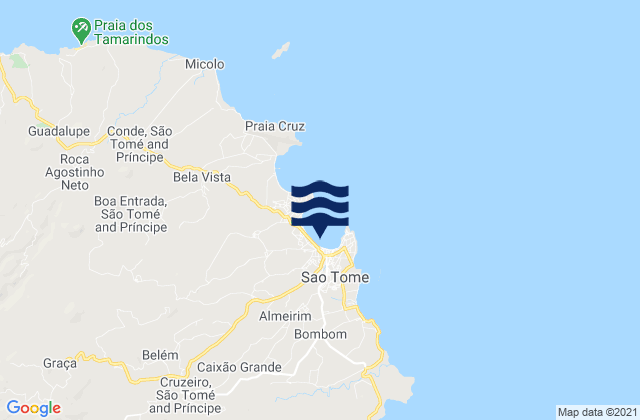 São Tomé, Sao Tome and Principeの潮見表地図