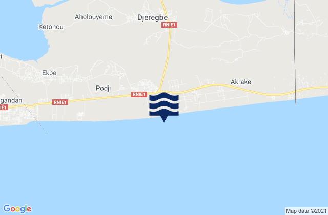 Sèmè-Kpodji, Beninの潮見表地図