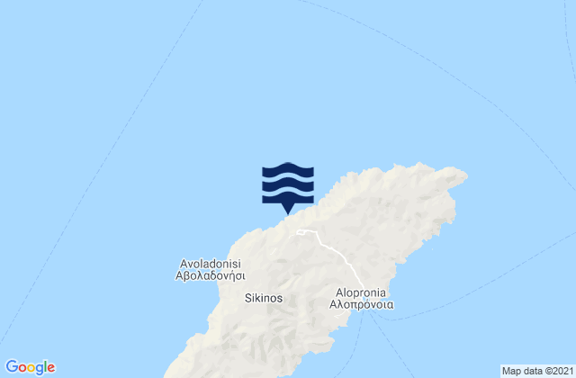 Síkinos, Greeceの潮見表地図