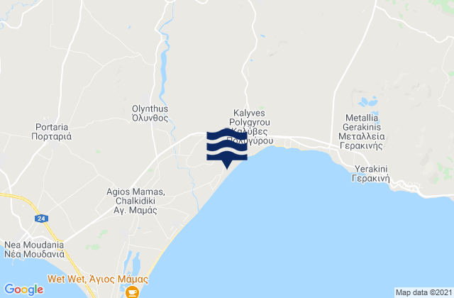 Símantra, Greeceの潮見表地図