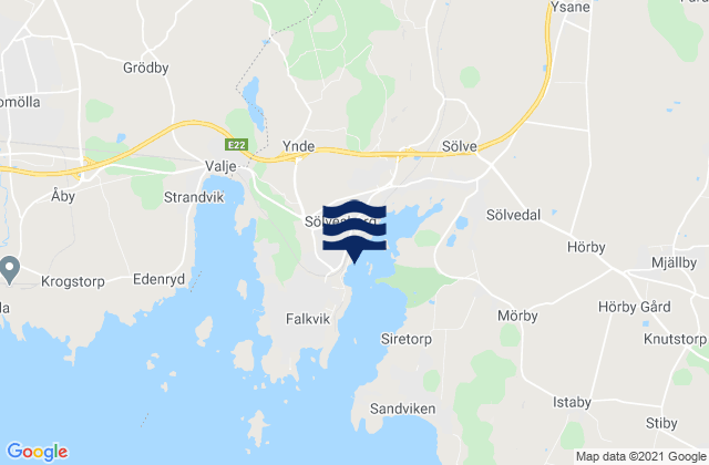 Sölvesborg, Swedenの潮見表地図