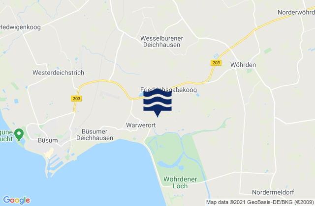 Süderdeich, Germanyの潮見表地図