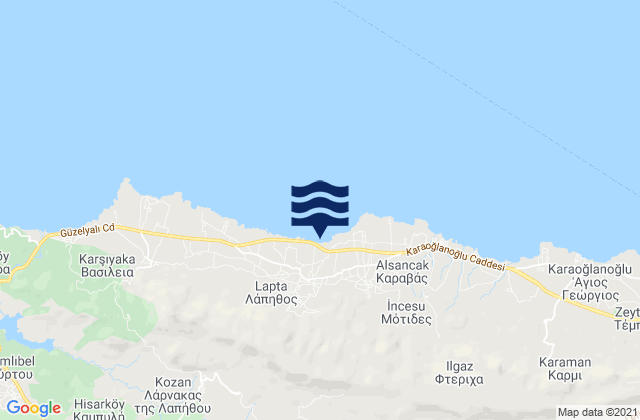 Sýsklipos, Cyprusの潮見表地図