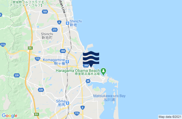 Sōma Shi, Japanの潮見表地図