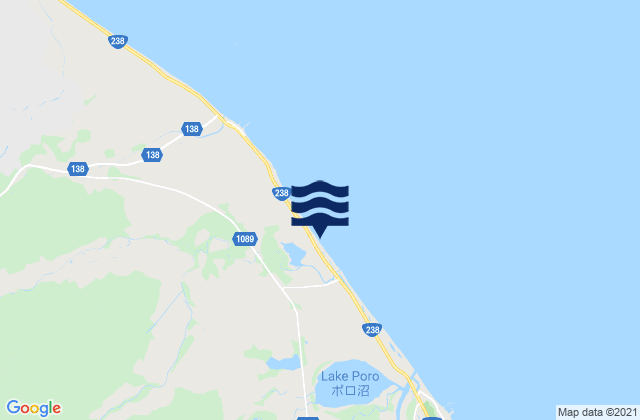 Sōya Gun, Japanの潮見表地図