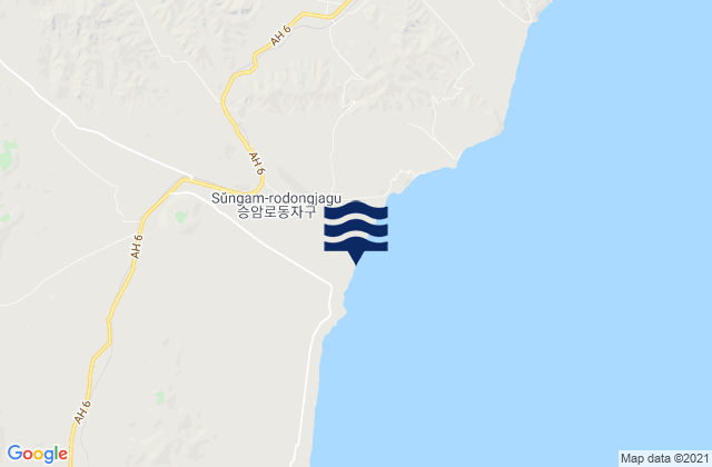 Sŭngam-nodongjagu, North Koreaの潮見表地図