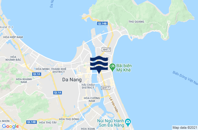 Sơn Trà, Vietnamの潮見表地図
