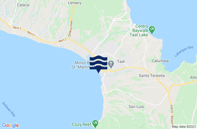 Taal, Philippinesの潮見表地図