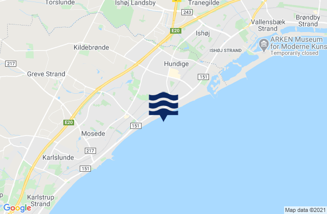 Taastrup, Denmarkの潮見表地図