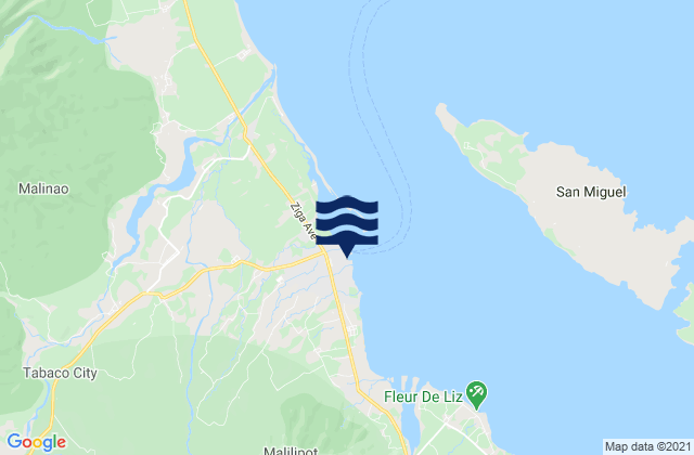 Tabaco, Philippinesの潮見表地図