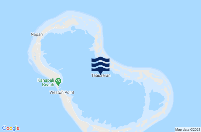 Tabuaeran (Fanning) Island, Line Islands (2), Kiribatiの潮見表地図