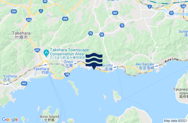 Tadanouminagahama, Japanの潮見表地図