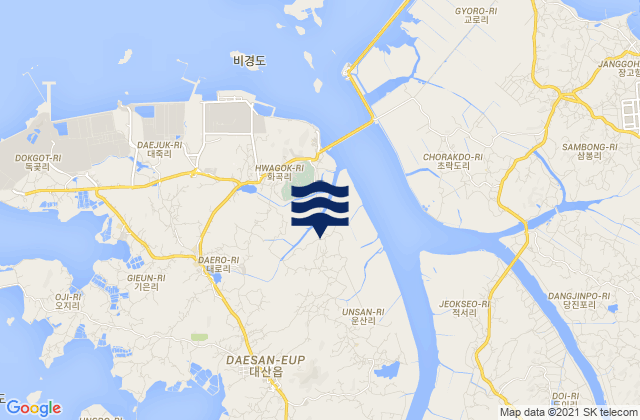 Taesal-li, South Koreaの潮見表地図