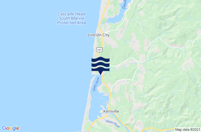 Taft Siletz Bay, United Statesの潮見表地図