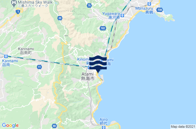 Tagata-gun, Japanの潮見表地図