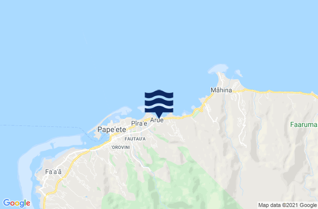 Taiarapu-Ouest, French Polynesiaの潮見表地図