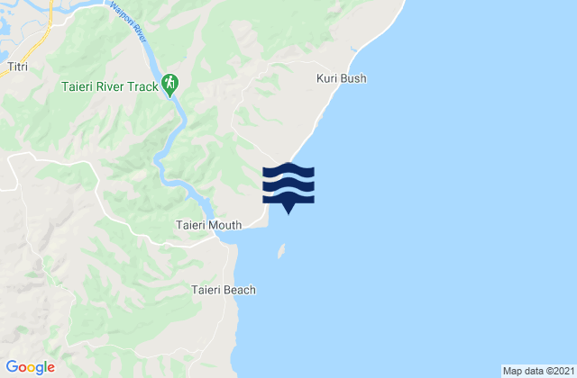 Taieri Island/Moturata, New Zealandの潮見表地図