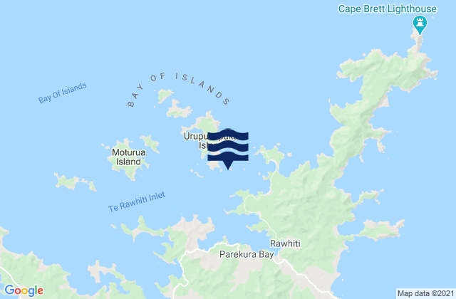 Taiharuru Bay, New Zealandの潮見表地図