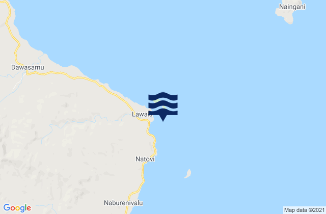 Tailevu Point, Fijiの潮見表地図